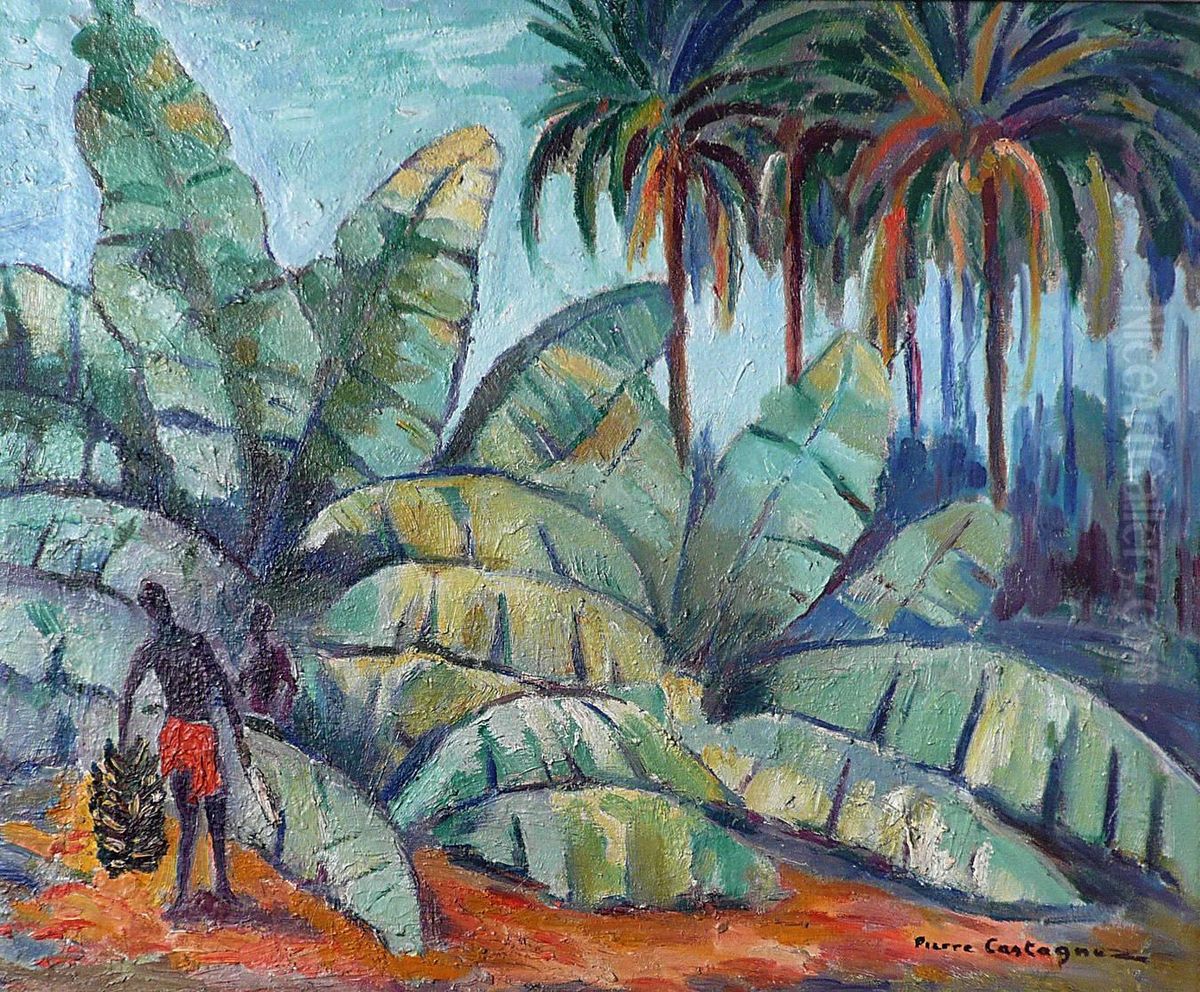 Bananeraie Oil Painting by Pierre Castagnez