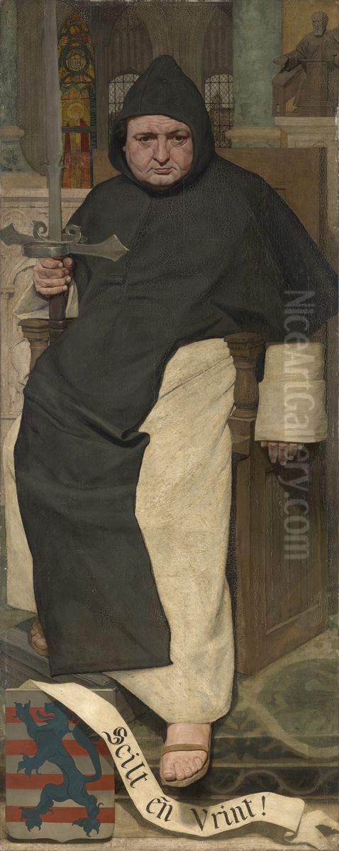 Willem van Saeftinghe, lekenbroeder van Ter Doest Oil Painting by Jan van Beers