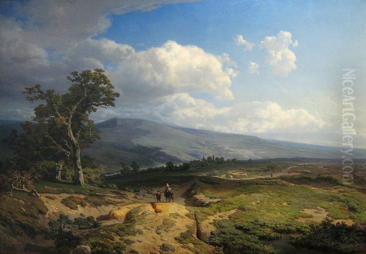 Valley of Ambleve Oil Painting by Jean-Baptiste Kindermans
