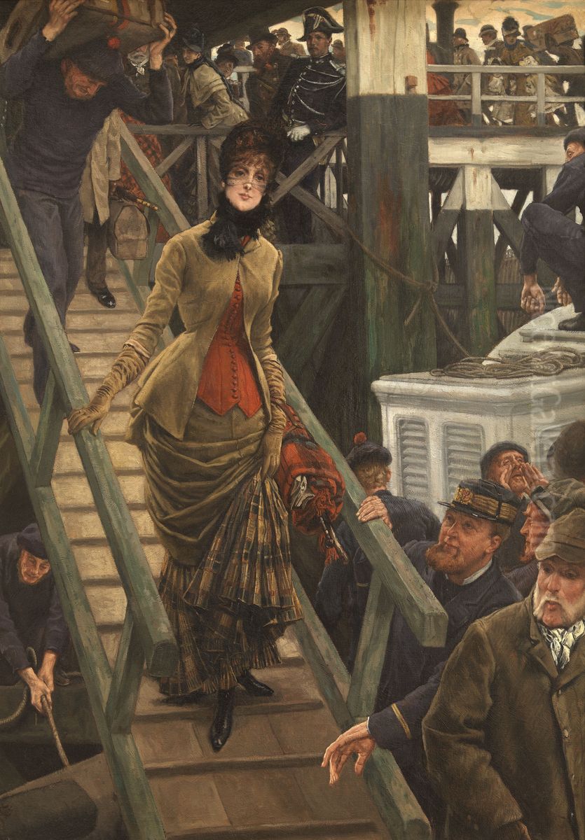 Inscheping in Calais Oil Painting by James Jacques Joseph Tissot