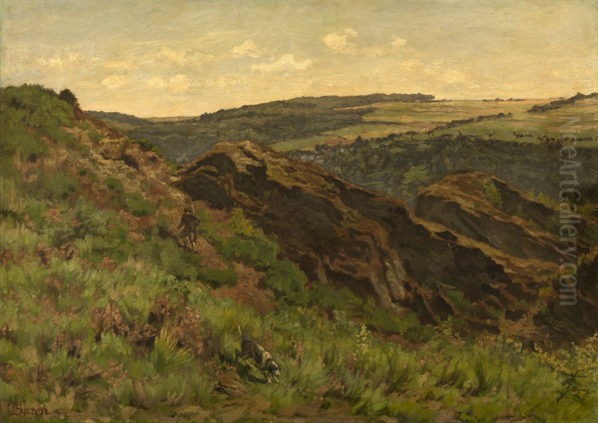 Rocks by Night Oil Painting by Theodore Baron