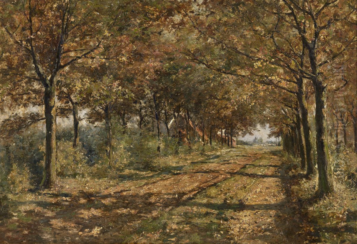 Sunny Lane Oil Painting by Frans Simons