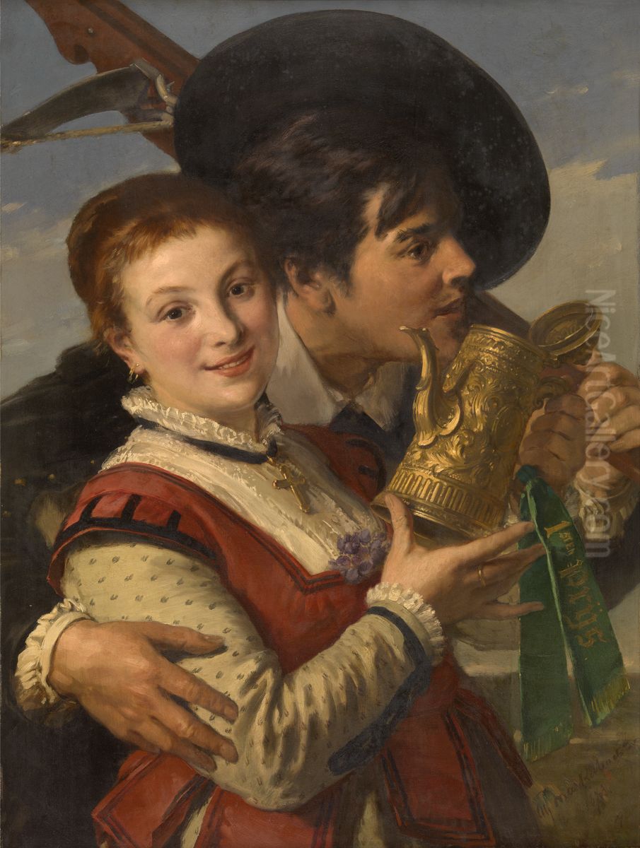 Voor ons aanstaande huishouden Oil Painting by Alexandre Markelbach