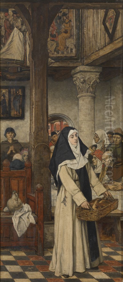 De armentafel Oil Painting by Albrecht De Vriendt