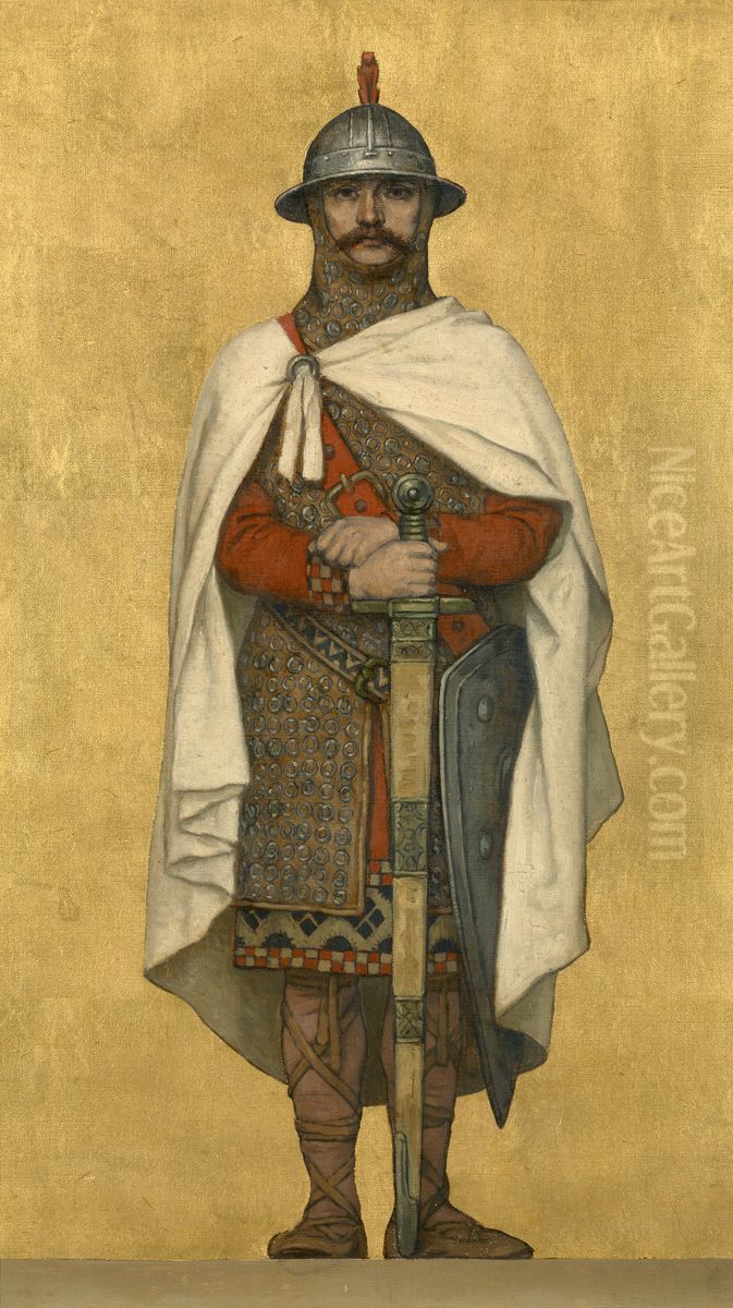 Baldwin I of Constantinople Oil Painting by Albrecht De Vriendt