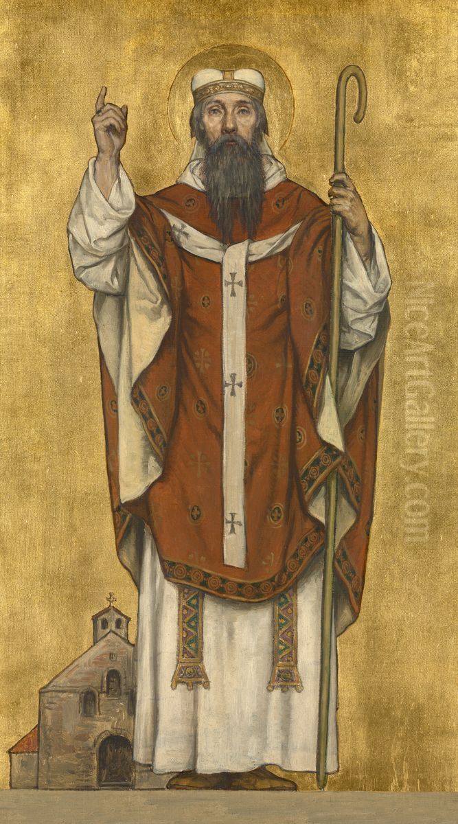 Saint Boniface of Mainz Oil Painting by Albrecht De Vriendt