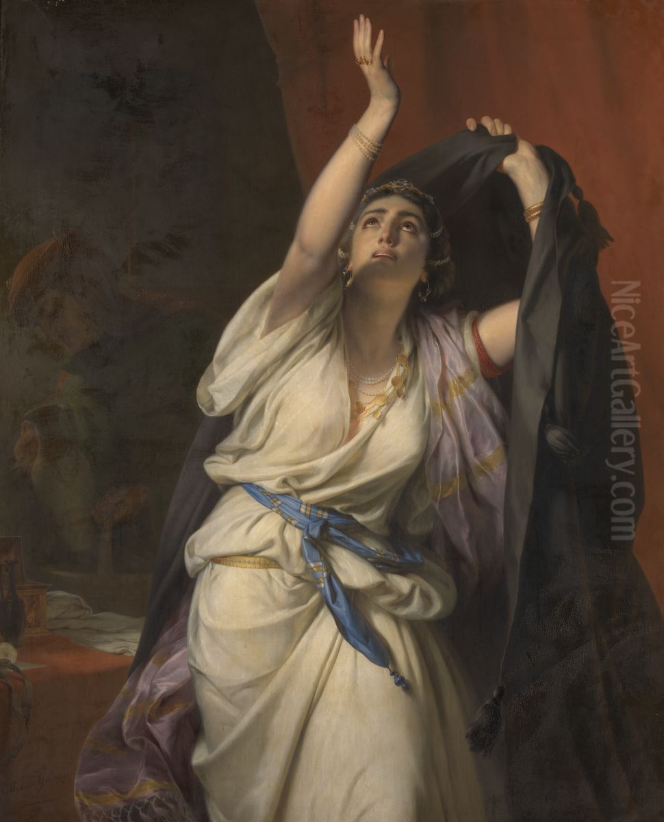 Judits bede Oil Painting by Antoon Van Ysendyck