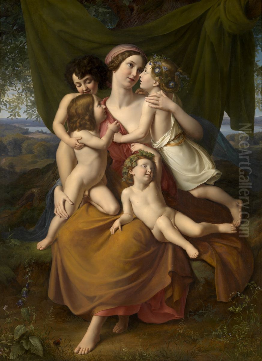 Charity Oil Painting by Friedrich Wilhelm Schadow