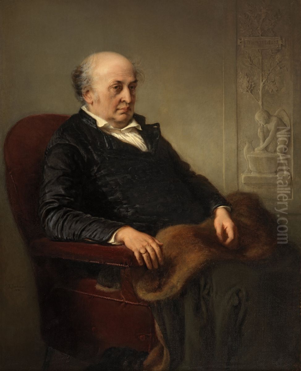 The painter Der MalerWilhelm von Schadow Oil Painting by Eduard Bendemann