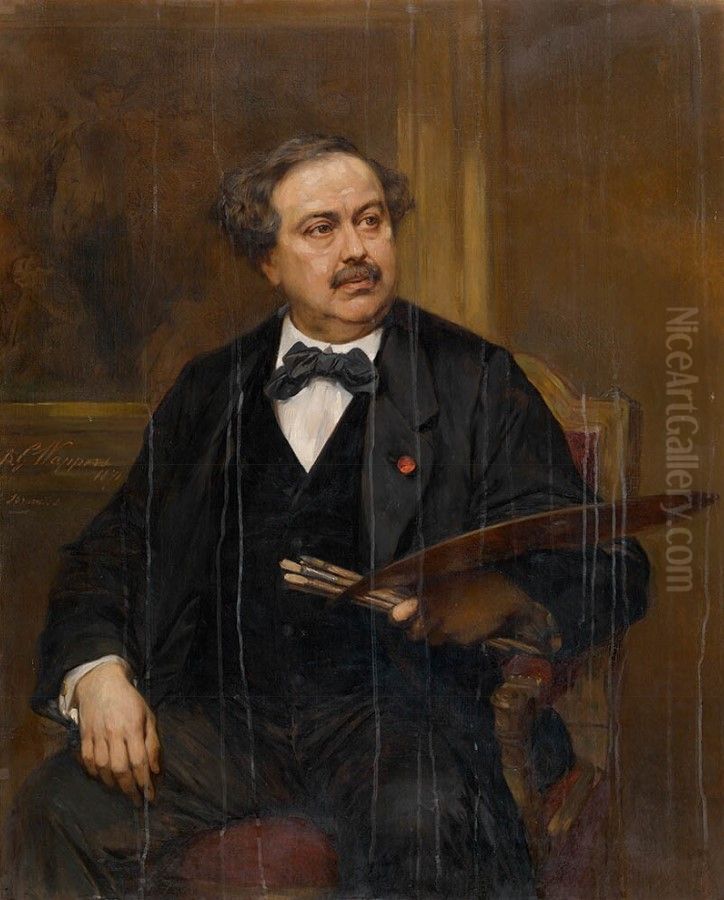 Self-portrait Oil Painting by Egide Charles Gustave Wappers