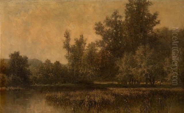 Swamp Oil Painting by Euphrosine Beernaert