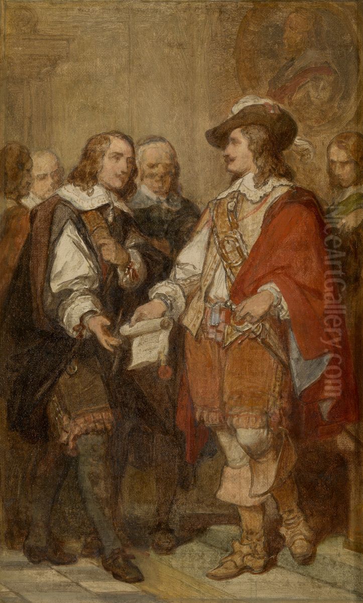 Oprichting van de academie in Antwerpen door David Teniers II Oil Painting by Nicaise de Keyser