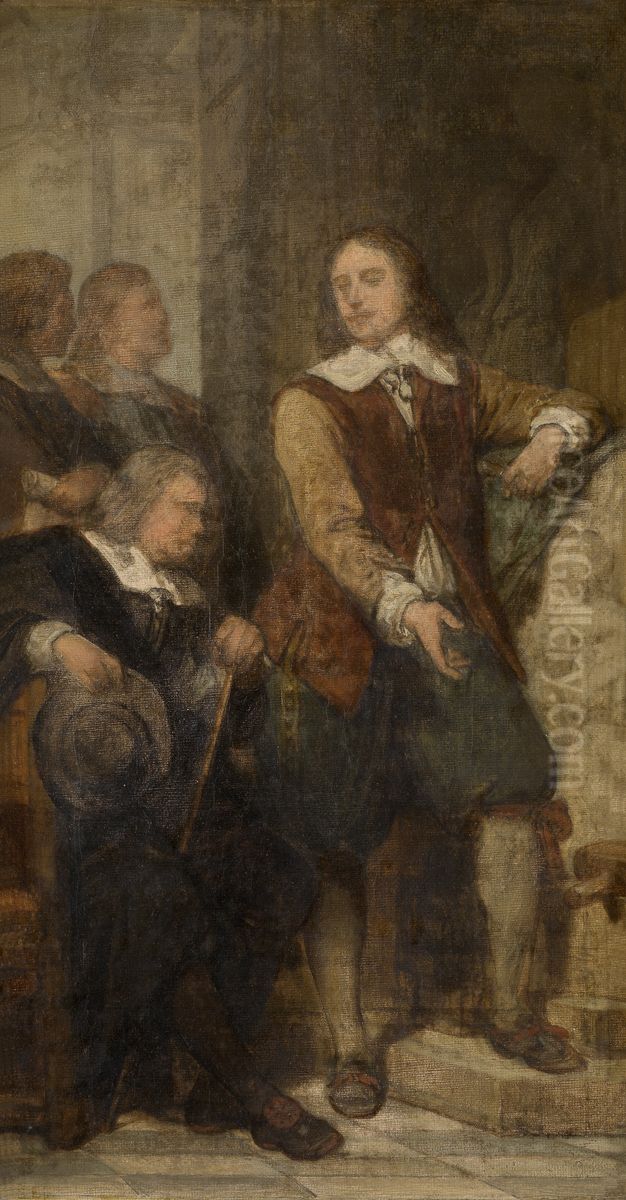 The Sculptor Artus Quellinus I in Amsterdam Oil Painting by Nicaise de Keyser