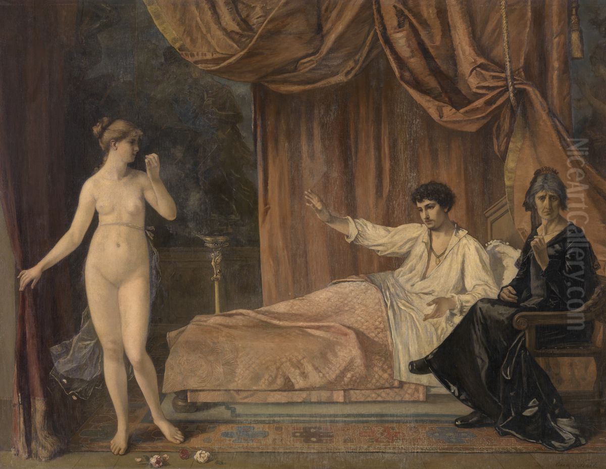 Geluk en ongeluk Oil Painting by Eugene Smits