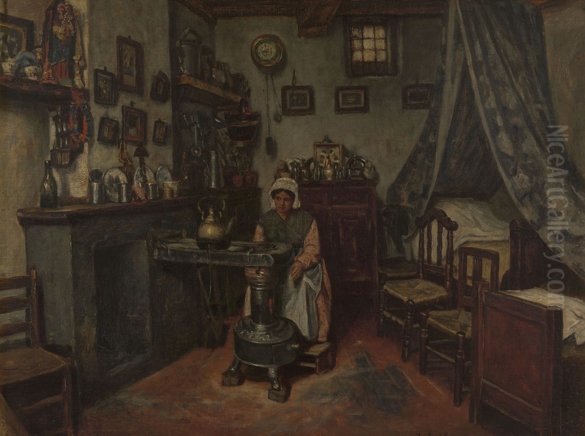 Interior Oil Painting by Henri de Braekeleer