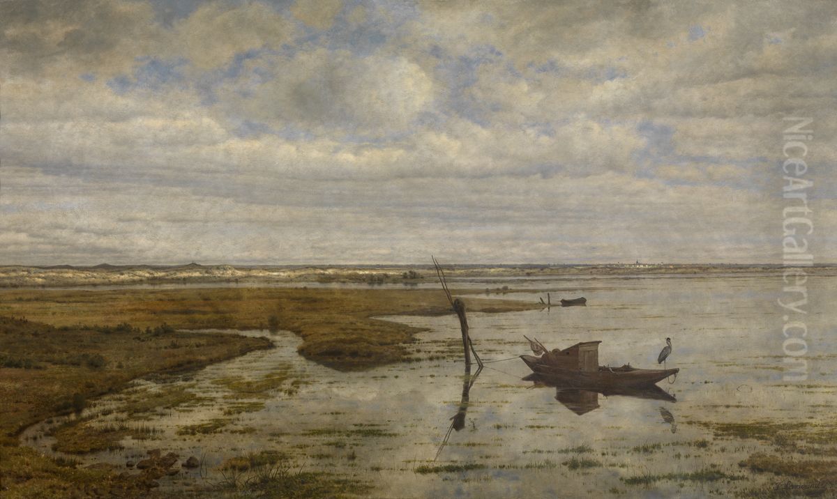 Moer bij Putte Oil Painting by Jean Pierre Francois Lamoriniere