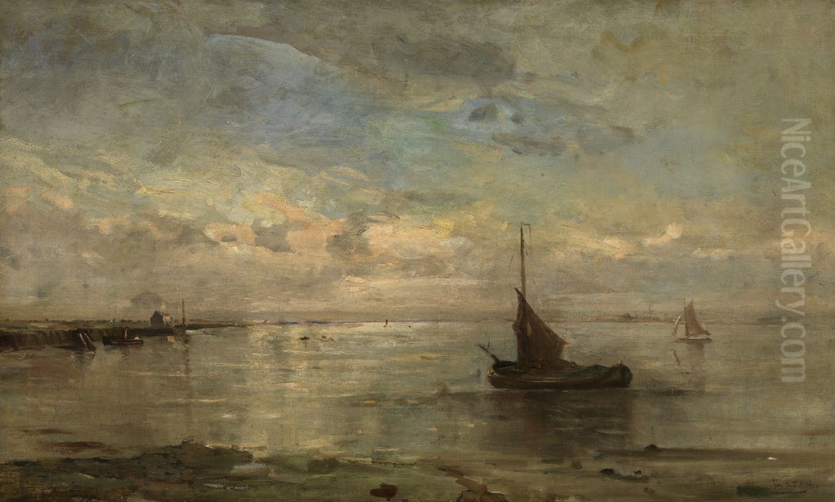 Seascape Oil Painting by Louis Artan