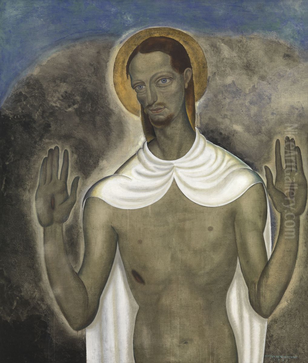 Christus toont zijn wonden Oil Painting by Gustave Van De Woestijne