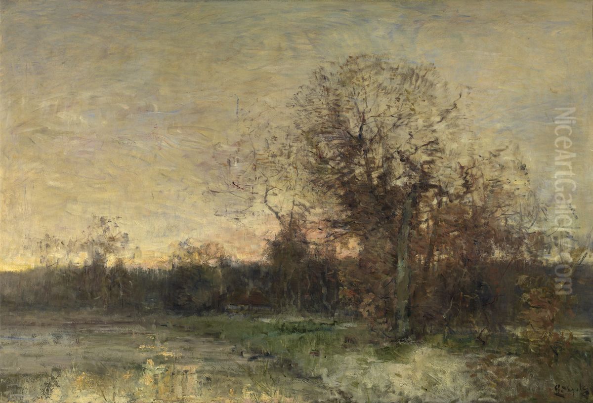 De vijver in Elsene Oil Painting by Guillaume Vogels