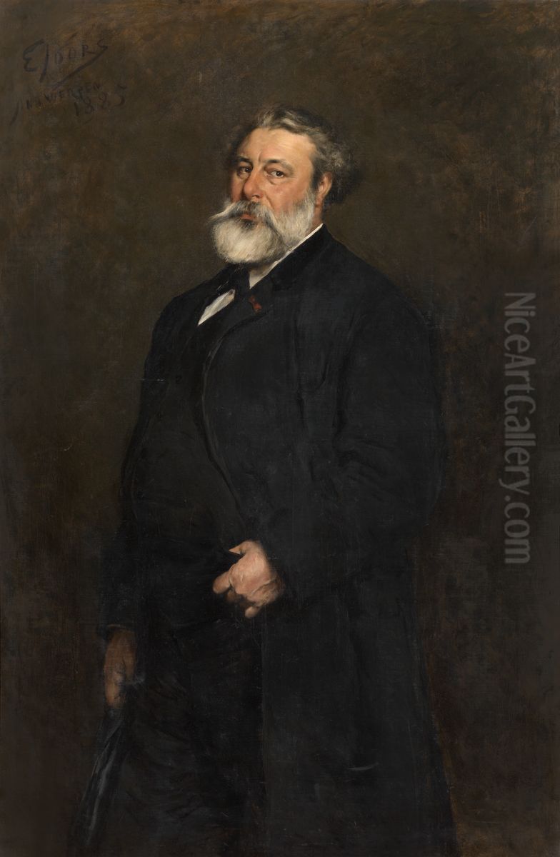 De schilder Henri Francois Schaefels Oil Painting by Eugene Joors
