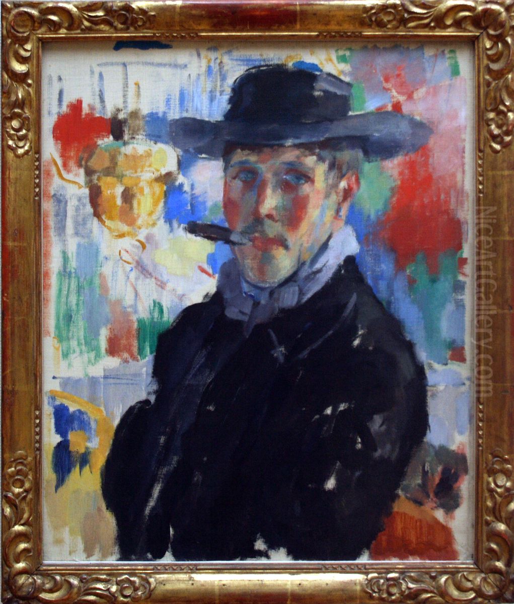 Painting of Rik Wouters in the Koninklijk Museum voor Schone Kunsten (Antwerpen) Oil Painting by Rik Wouters