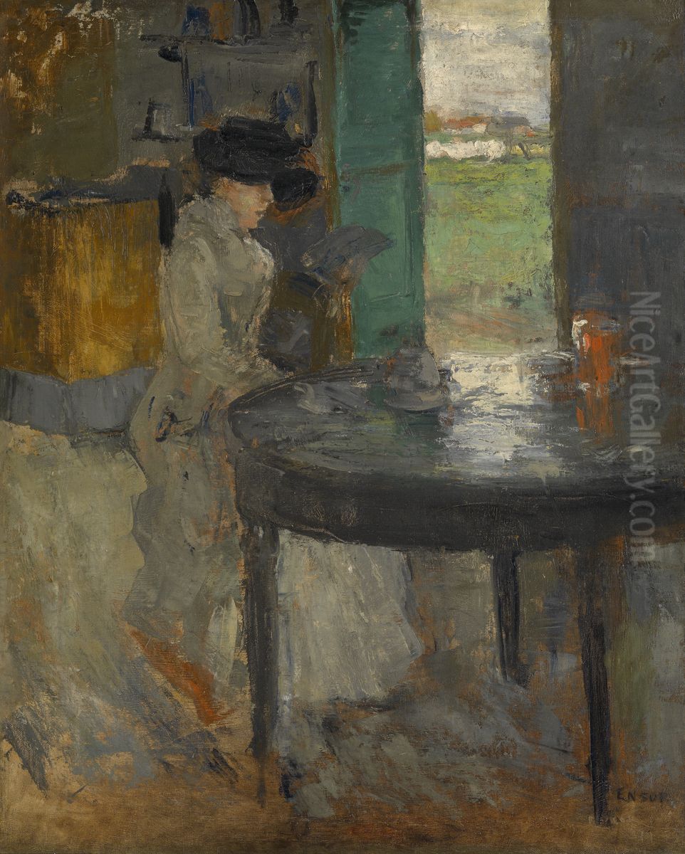 The Wait Oil Painting by James Ensor