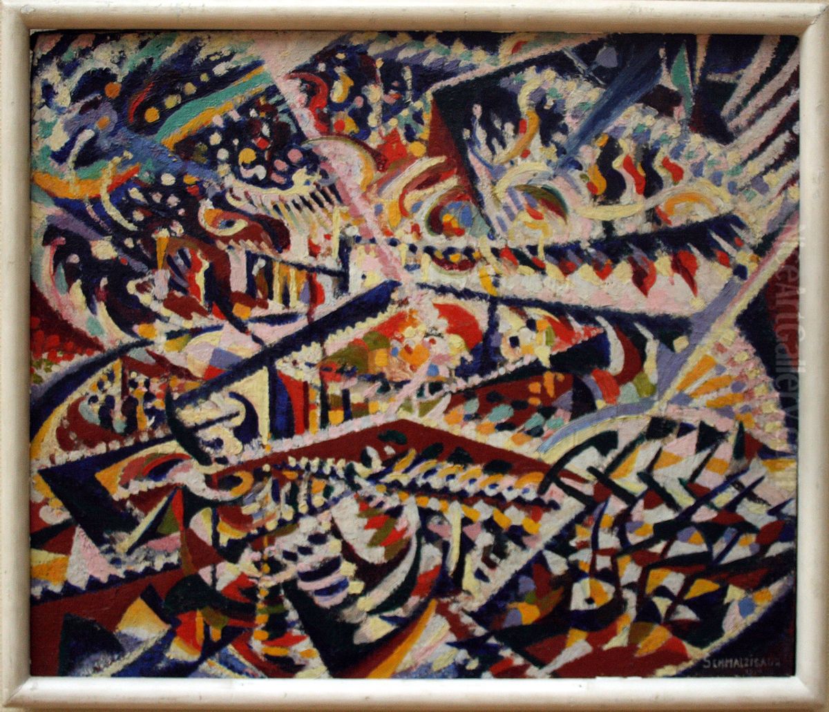 Impression in a Dance Hall Oil Painting by Jules Schmalzigaug