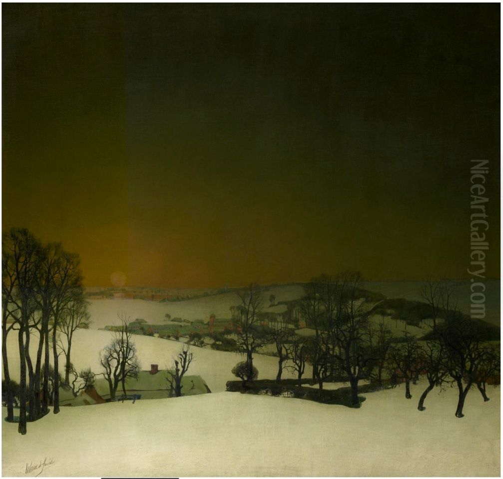 Snow in Flanders Oil Painting by Valerius De Saedeleer