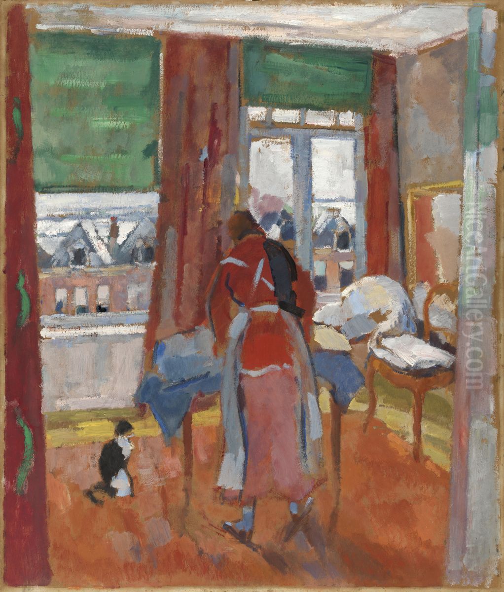 Strijkster Oil Painting by Rik Wouters