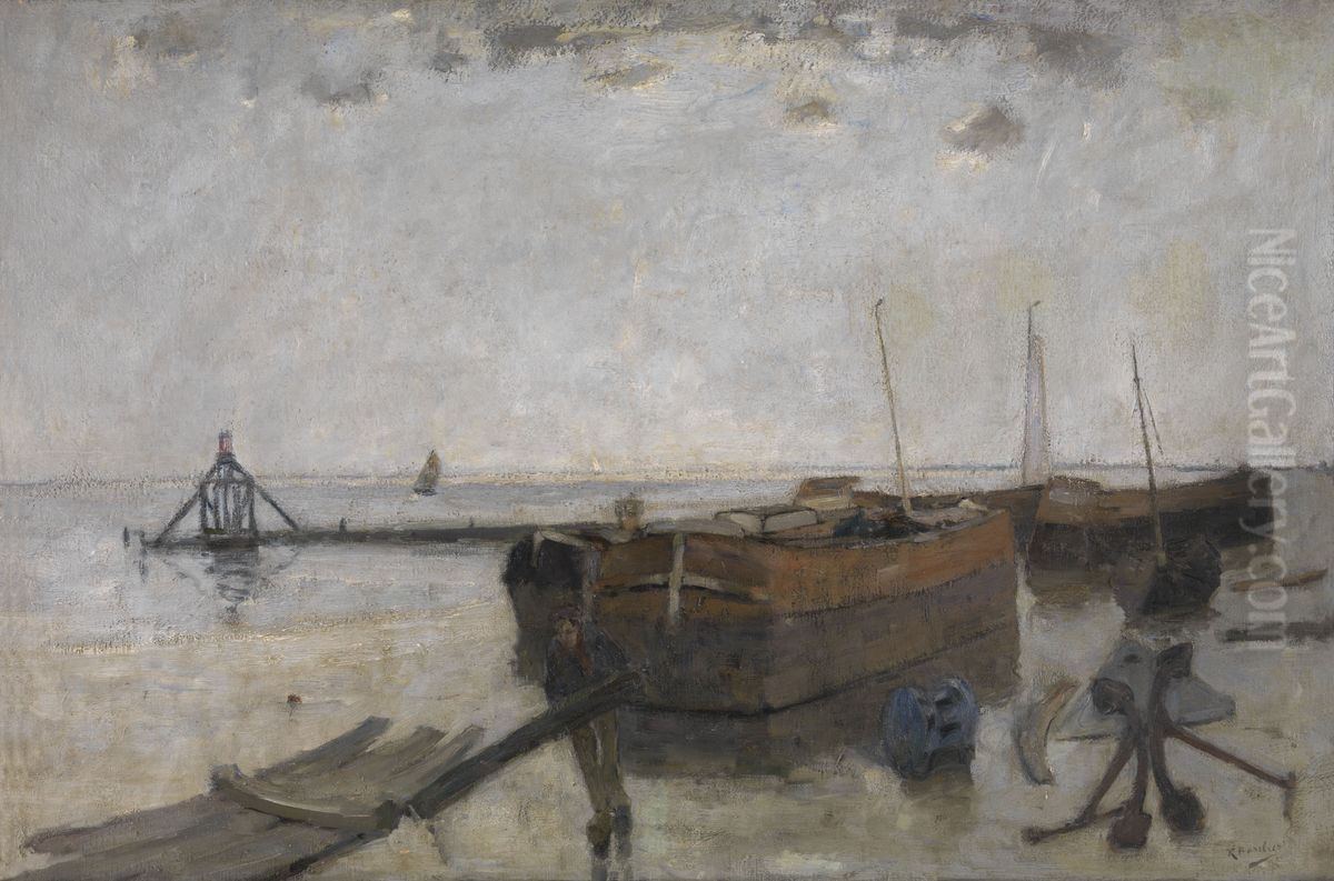 The Cemetery Oil Painting by Richard Baseleer