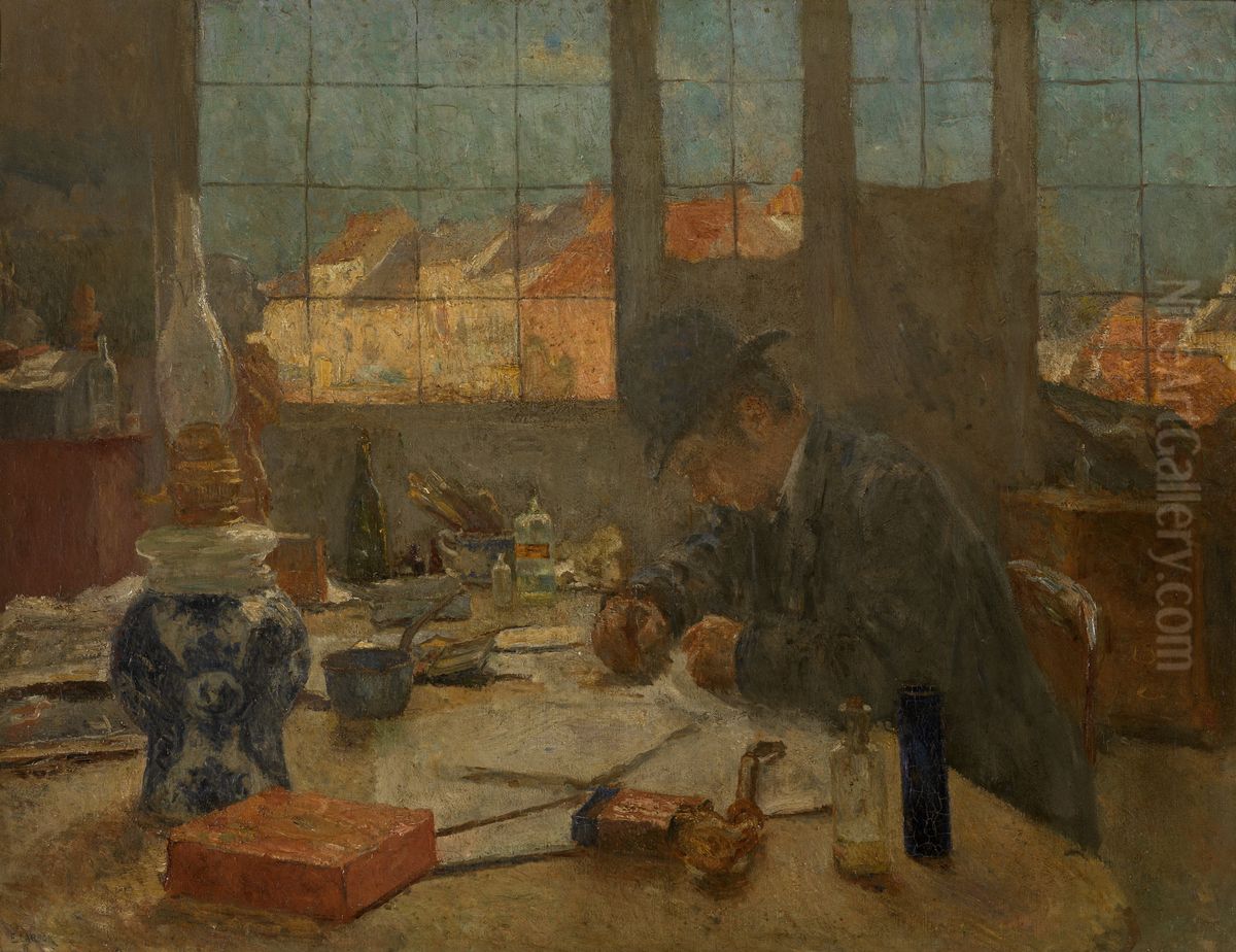 Atelier Oil Painting by Evert Larock