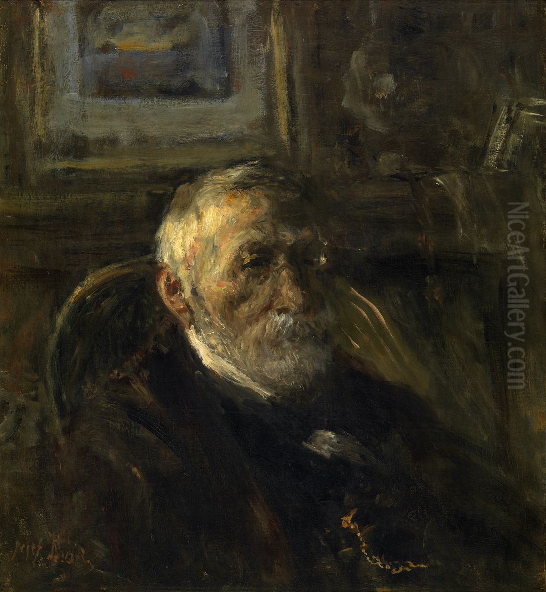 Selfportrait Jozef Israels Oil Painting by Jozef Israels