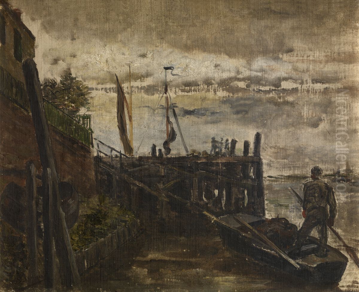 Rupelmonde Oil Painting by Constantin Meunier