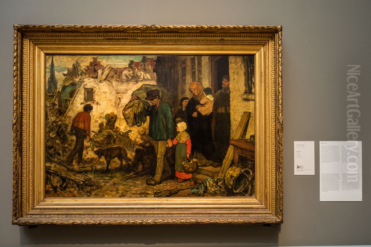 The Expulsion Oil Painting by Charles de Groux