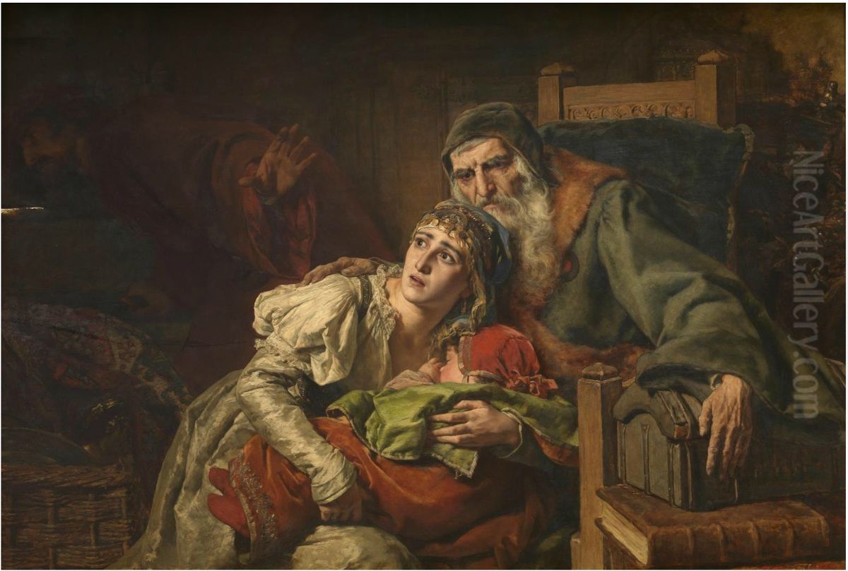 The jews in the Middle Ages Oil Painting by Karel Ooms