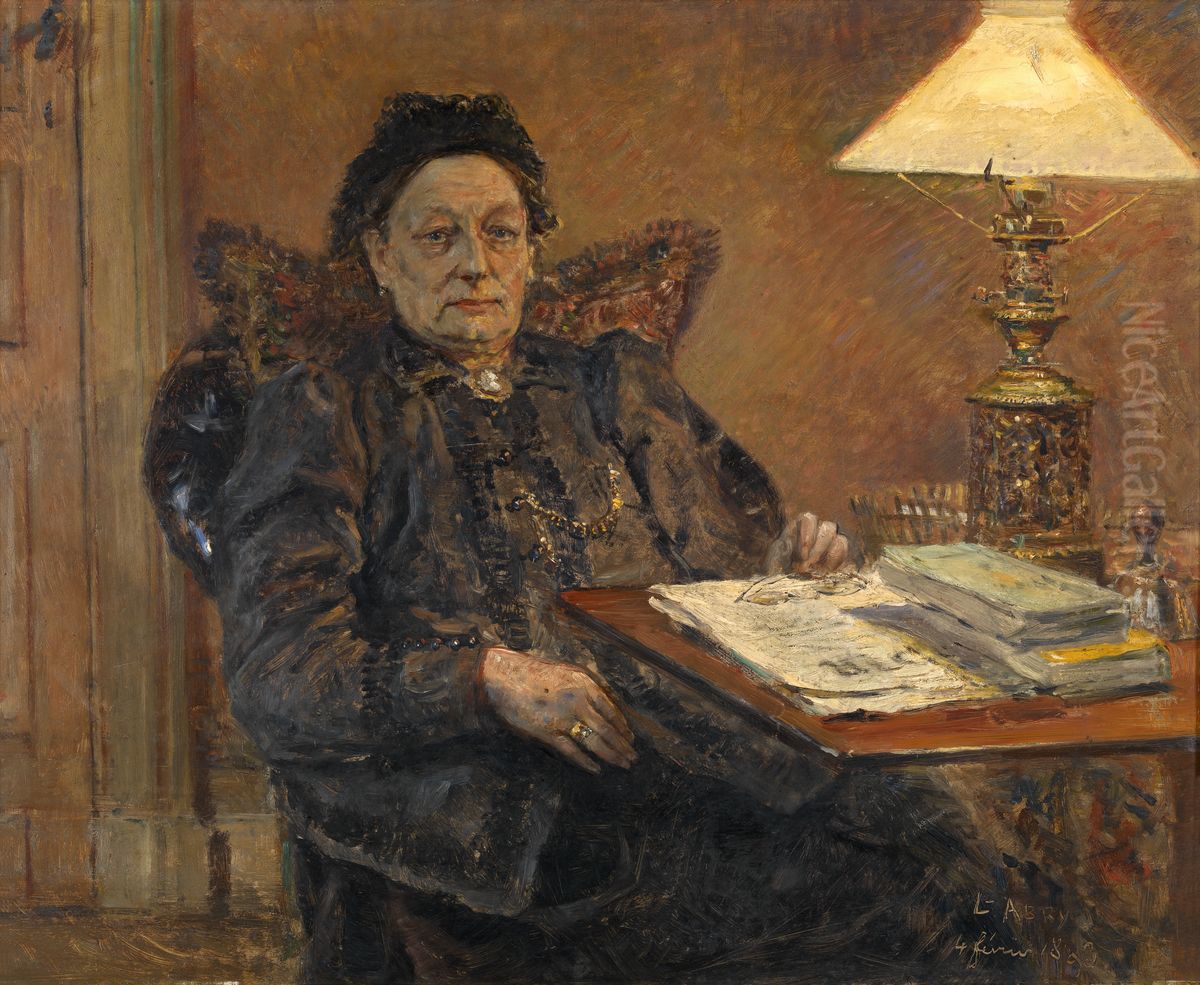 Madame Charles Dumercy Oil Painting by Leon Abry