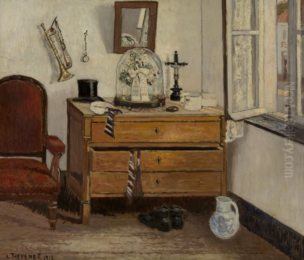 Silver Wedding Oil Painting by Louis Thevenet