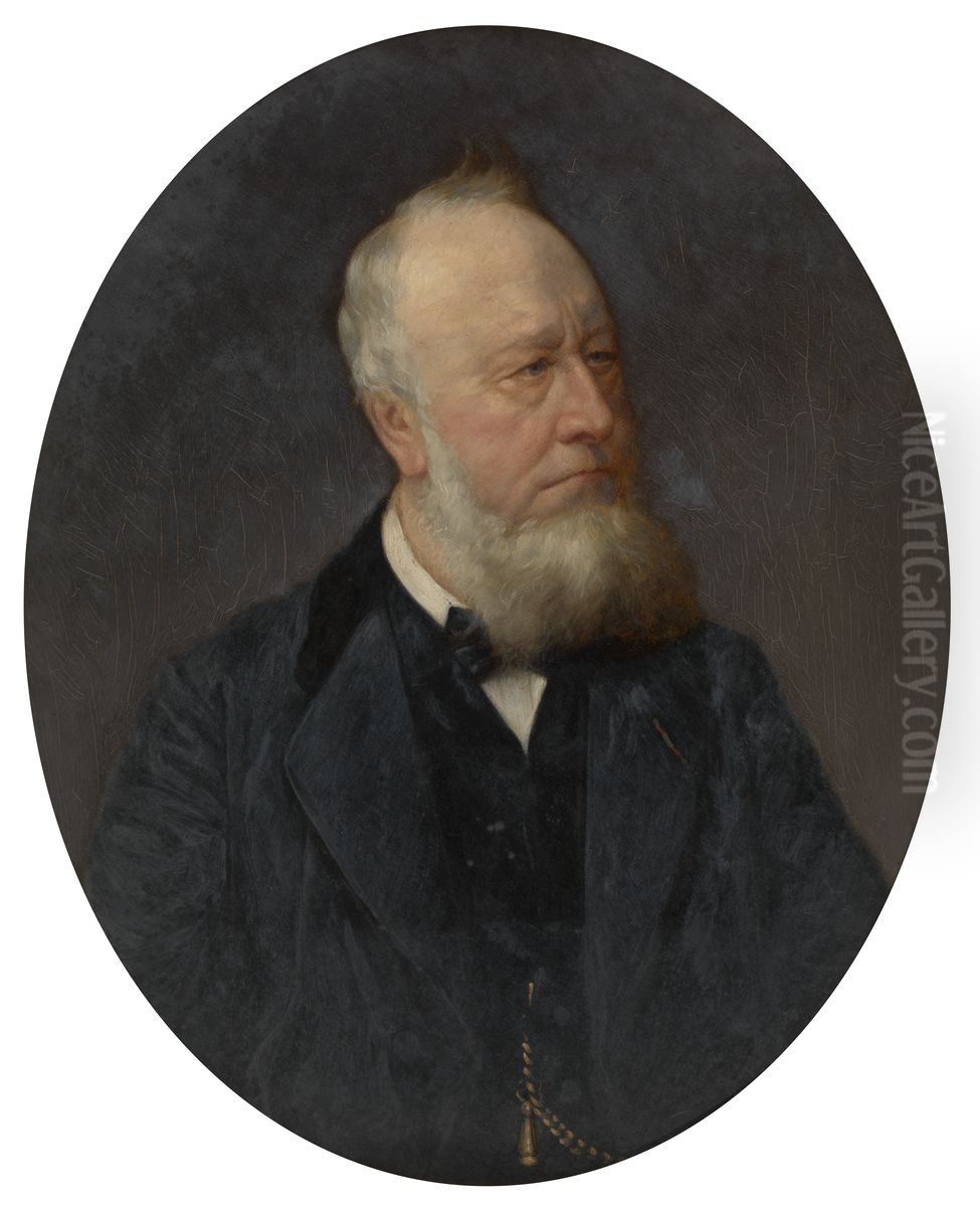Johannes Hendrik Seije Cuperus, man van Hendrikje Duintjer Oil Painting by Piet Verhaert