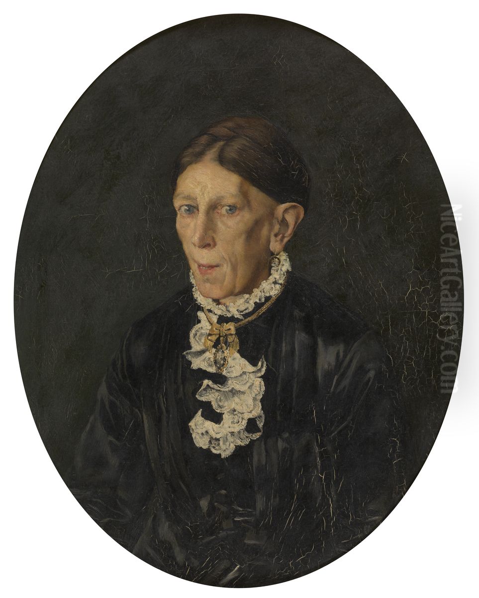 Hendrikje Duintjer, vrouw van Johannes Hendrik Seije Cuperus Oil Painting by Piet Verhaert