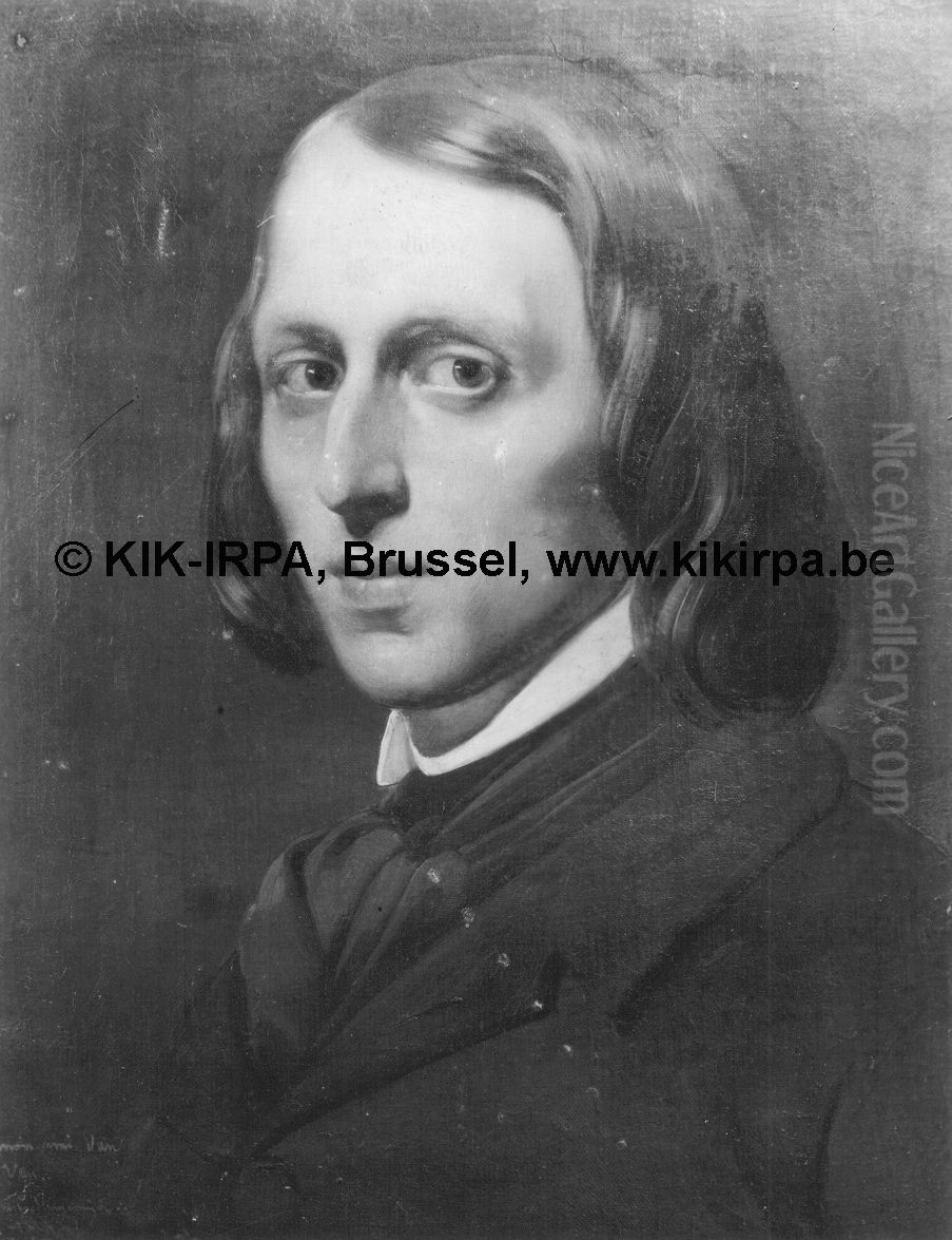 The Painter Gerardus Van der Ven Oil Painting by Slingeneyer, Ernest