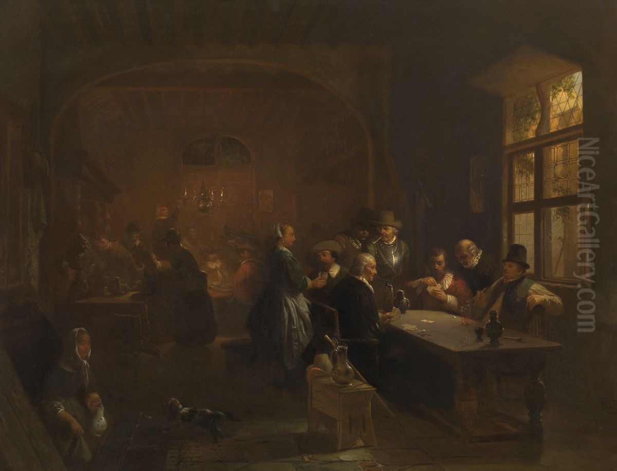 Kroeginterieur Oil Painting by Willem Linnig the Elder