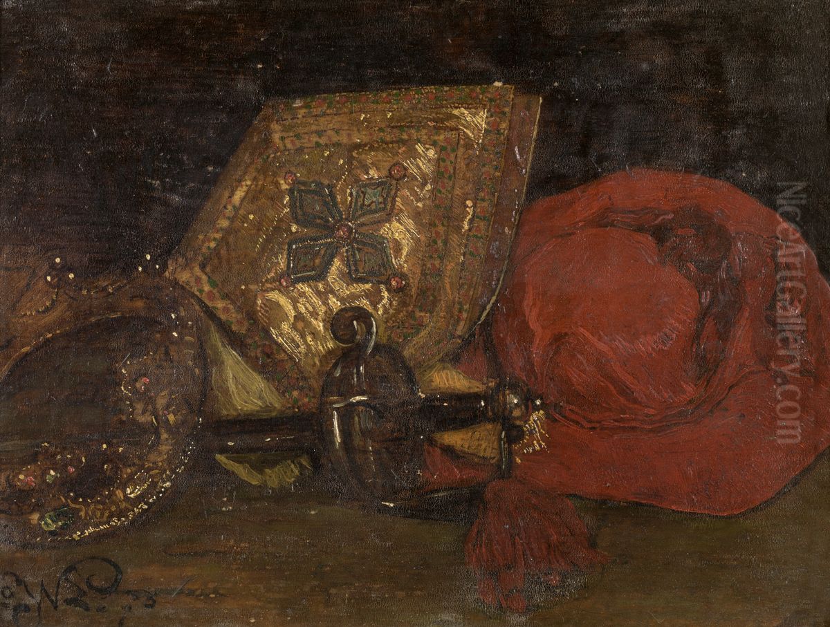 De machten der wereld Oil Painting by Willem Linnig Junior