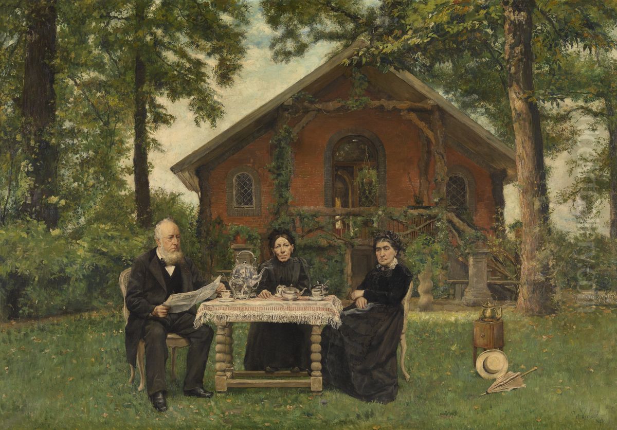 De familie Cuperus Oil Painting by Piet Verhaert