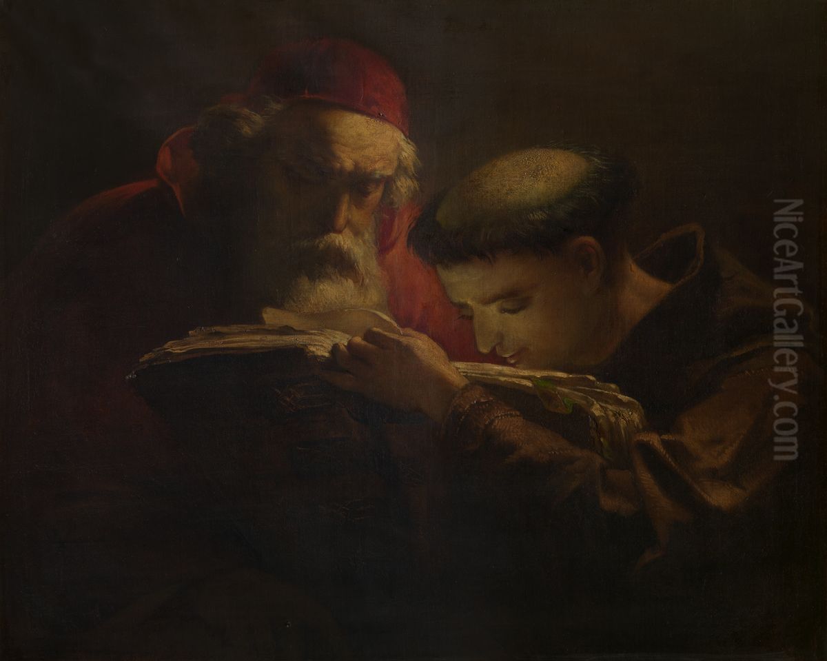 Geestelijken Oil Painting by Joseph Bellemans