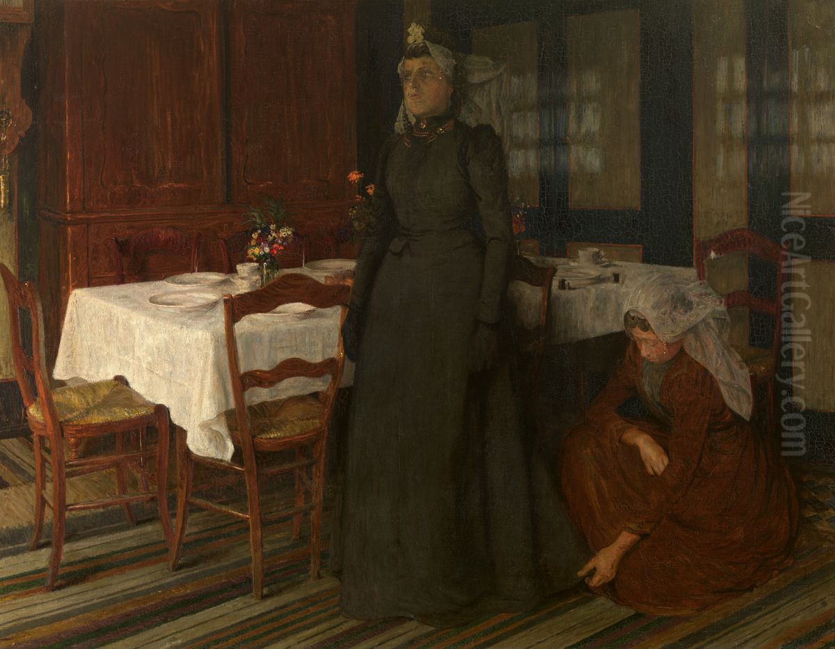 De bruidstooi Oil Painting by Charles Mertens