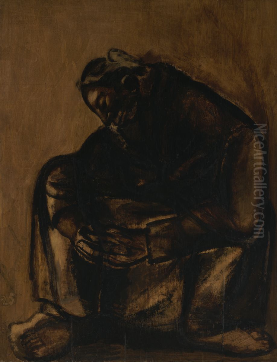 Woman at Prayers Oil Painting by Constant Permeke