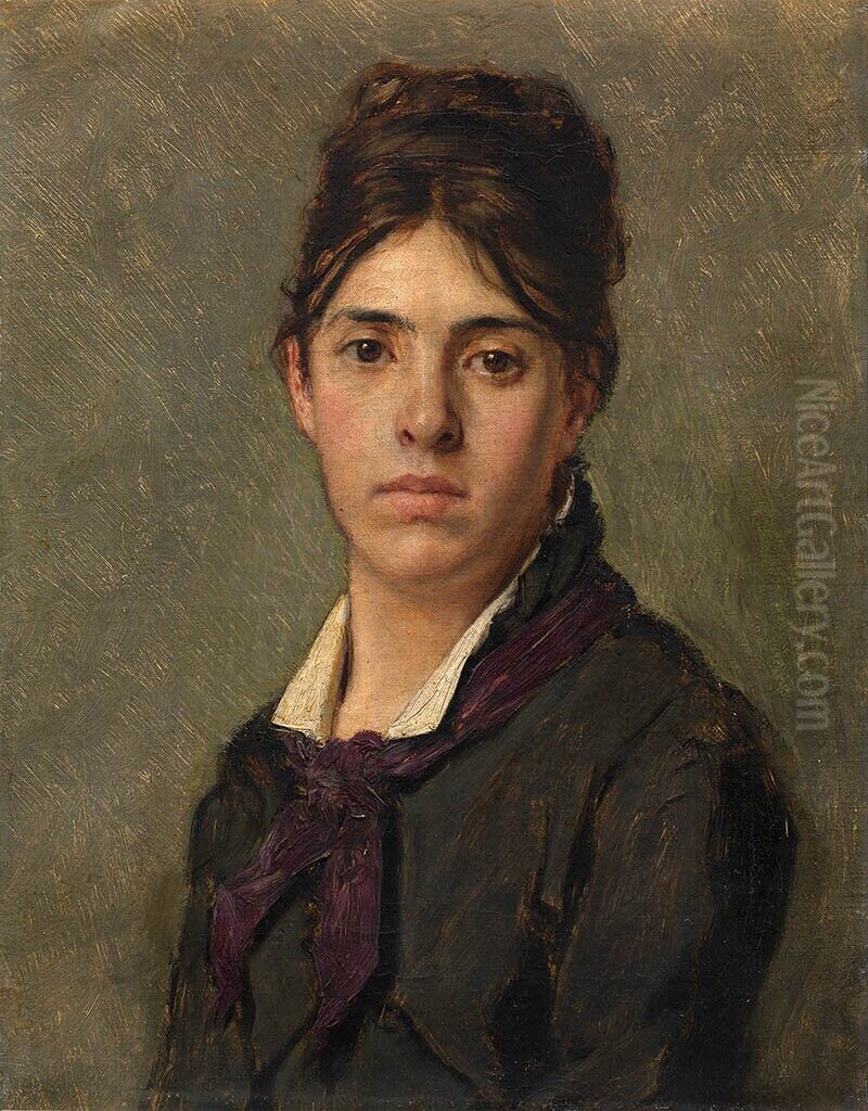 Portrait of Henrica Van Beers, sister of the painter Oil Painting by Jan van Beers