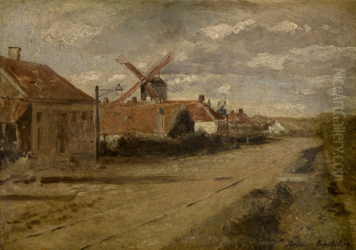 The Mill at Kiel Oil Painting by Henri de Braekeleer