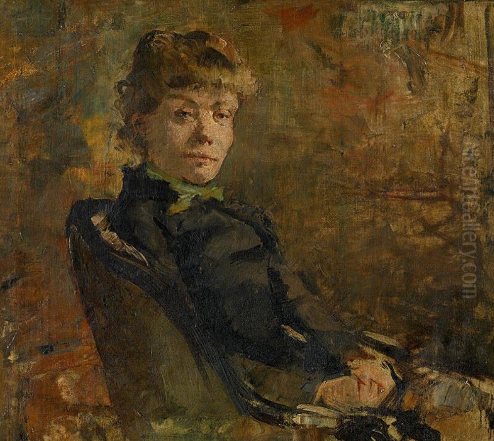 Portrait of the artist's wife Oil Painting by Theo van Rysselberghe