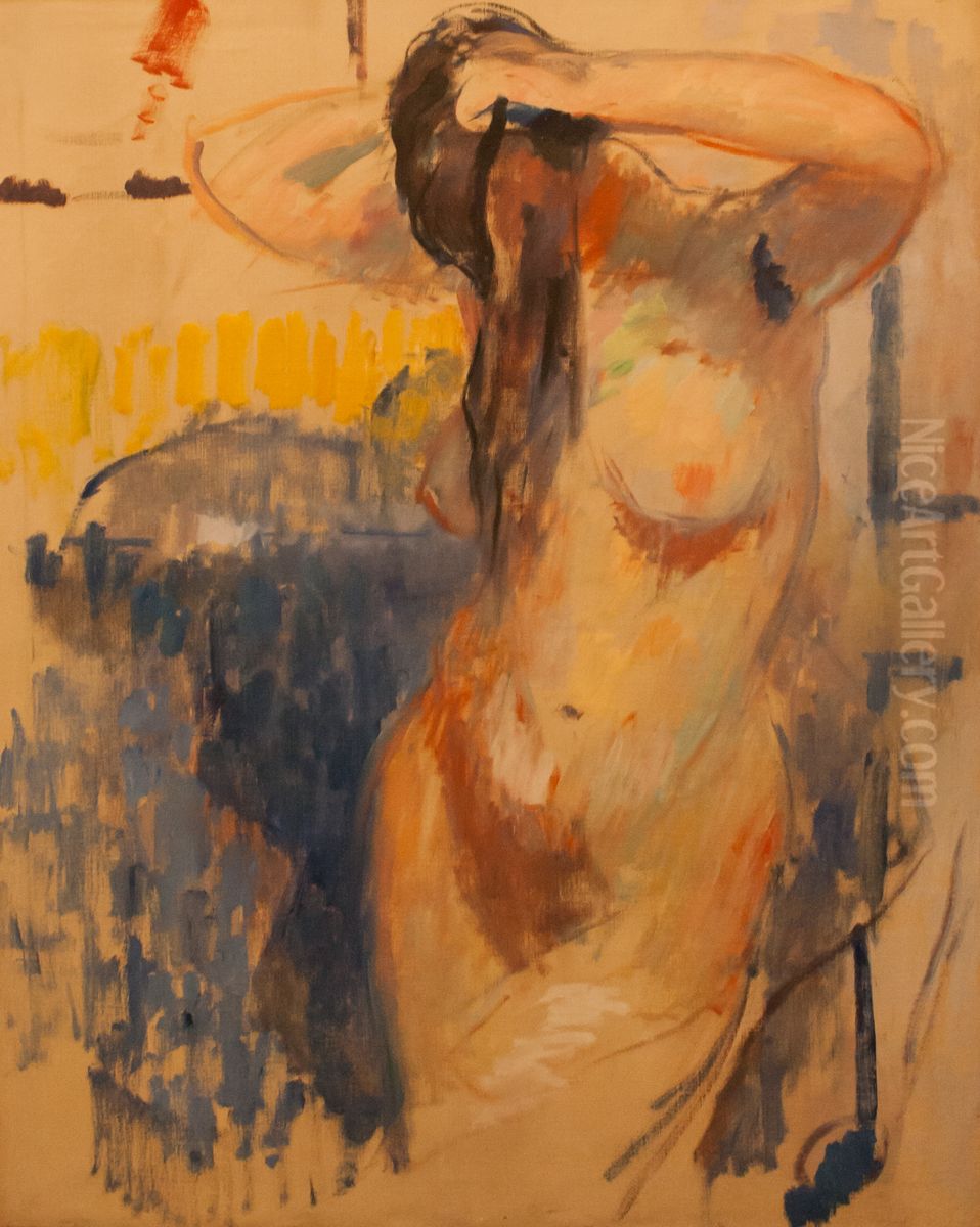 Naaktstudie Oil Painting by Rik Wouters